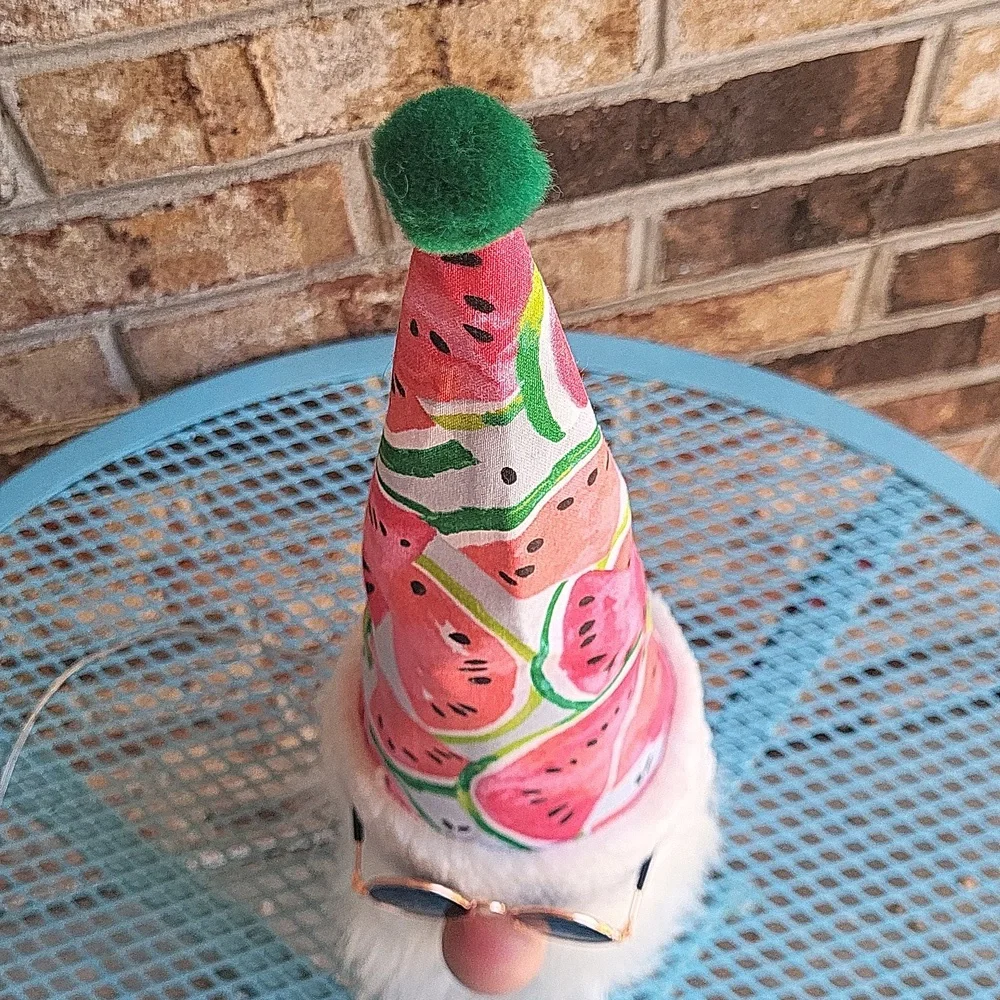 Handcrafted Gnome Lantern Lamp Watermelon